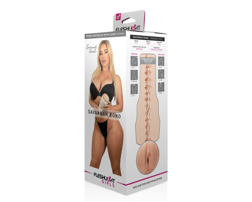 Мастурбатор Fleshlight Girls: Savannah Bond — From Australia With Love, зі зліпка вульви