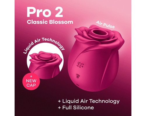 Вакуумний кліторальний стимулятор Satisfyer Pro 2 Classic Blossom, технологія Liquid Air