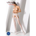 Колготки-бодістокінги з відкритим доступом Passion S017 One Size, White, імітація панчіх та пояса