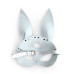 Шкіряна маска Зайчика Art of Sex - Bunny mask, колір Білий