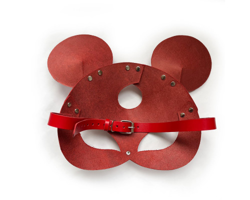 Шкіряна маска мишки Art of Sex - Mouse Mask, колір Червоний