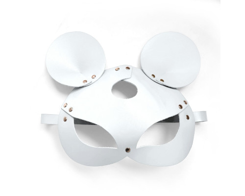 Шкіряна маска мишки Art of Sex - Mouse Mask, колір Білий