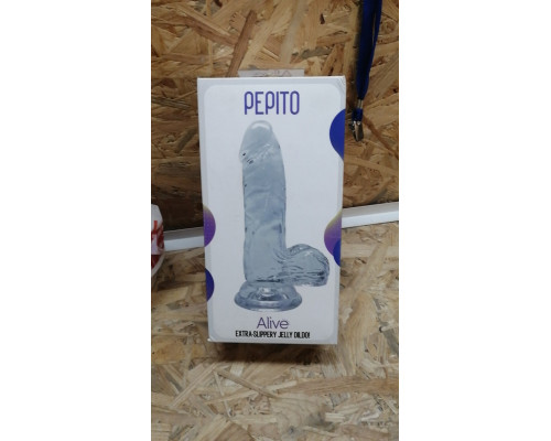 Прозрачный фаллоимитатор Alive Jelly Dildo Pepito (мятая упаковка!!!)
