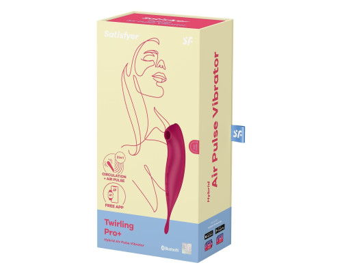 Смарт-вибратор с вакуумной стимуляцией Satisfyer Twirling Pro+ dark red (мятая упаковка!!!)