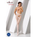 Сітчасті колготки-бодістокінги Passion S019 One Size, White, імітація трусиків, відкритий доступ