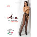 Сітчасті колготки-бодістокінги Passion S019 One Size, White, імітація трусиків, відкритий доступ