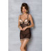 Еротичний пеньюар Passion MARINA CHEMISE, S/M, beige