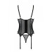 Корсет Passion MARINA CORSET, L/XL, black, з відкритими чашками