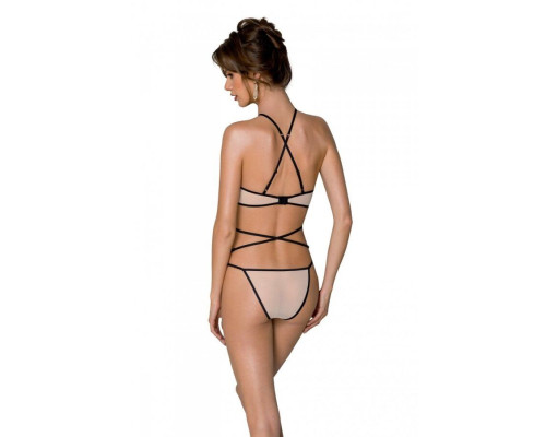 Комплект білизни Passion CHIKA SET, XXL/XXXL, cream, топ, трусики