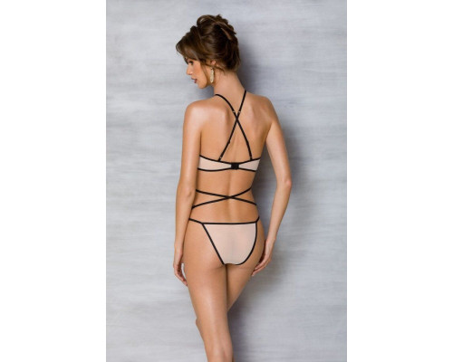 Комплект білизни Passion CHIKA SET, XXL/XXXL, cream, топ, трусики