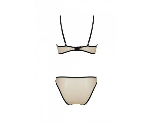 Комплект Passion LORINA SET, XXL/XXXL, beige, бюстгальтер та трусики