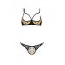 Еротичний комплект Passion MARINA SET WITH OPEN BRA, L/XL, beige, відкриті чашки