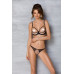 Еротичний комплект Passion MARINA SET WITH OPEN BRA, XXL/XXXL, beige, відкриті чашки
