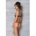 Еротичний комплект Passion MARINA SET WITH OPEN BRA, XXL/XXXL, beige, відкриті чашки
