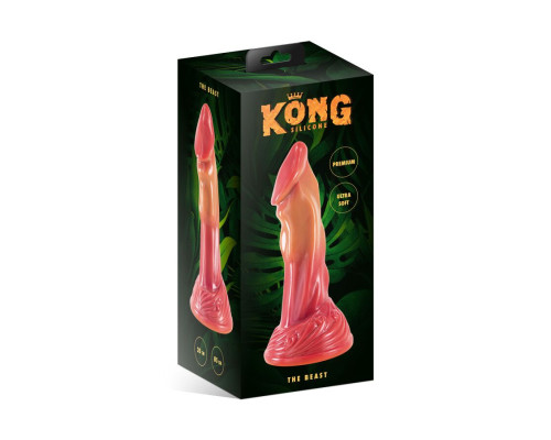 Фентезійний фалоімітатор Kong Silicone The Beast, довжина 21,4 см, діаметр 4 см