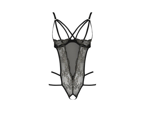 Розпродаж!!! Боді монокіні з відкритими грудями VALERY BODY black XXL/XXXL - Passion Exclusive